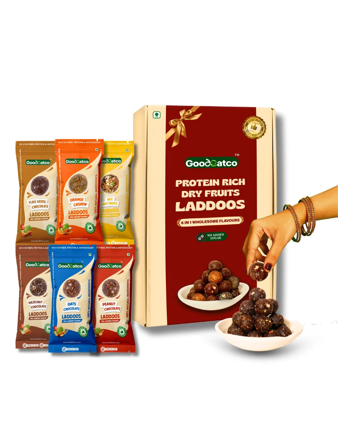 Assorted Collection – 24 Laddoos, 6 Flavour - Good Eat Co™