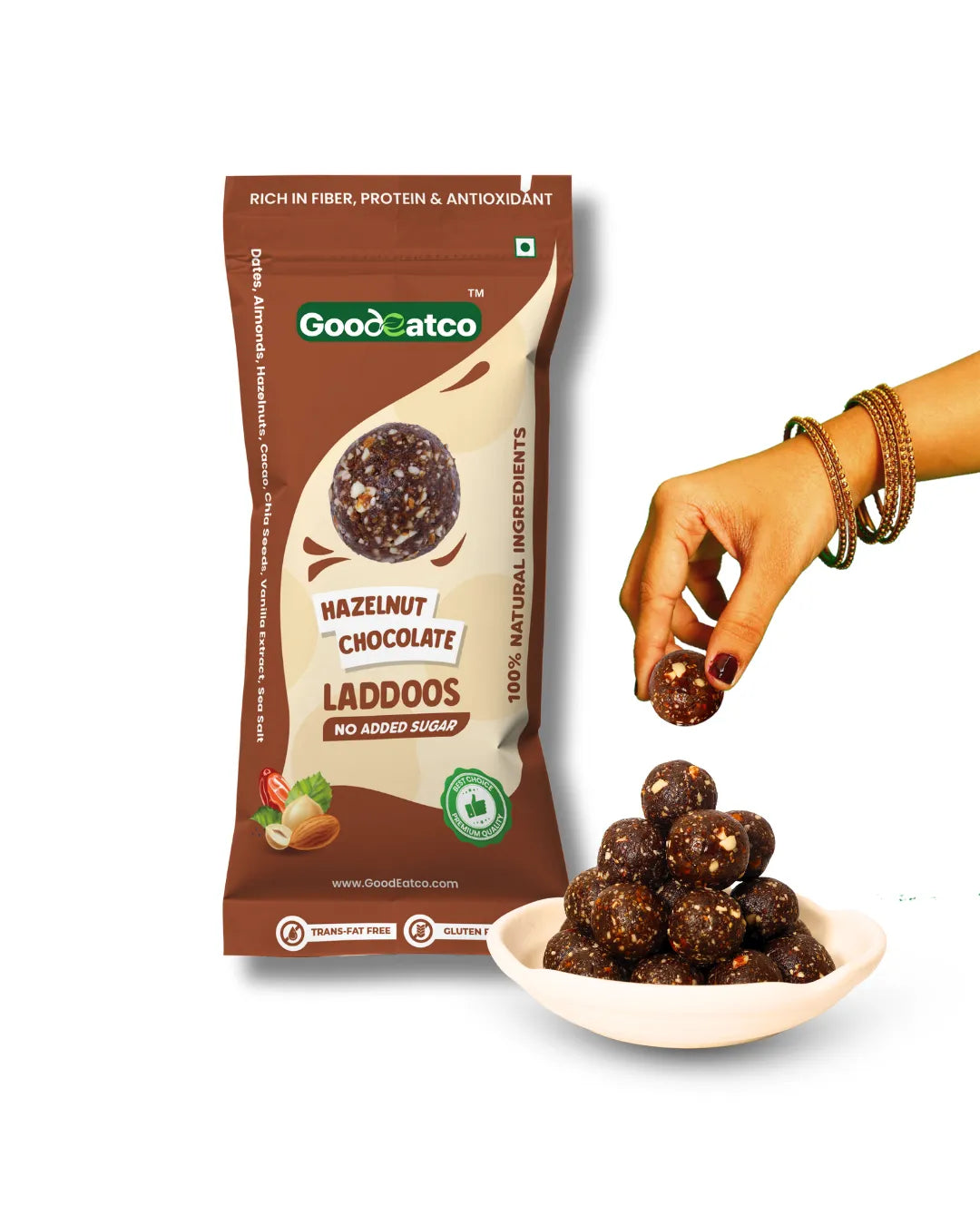 Hazelnut Chocolate Laddoos  - 40g