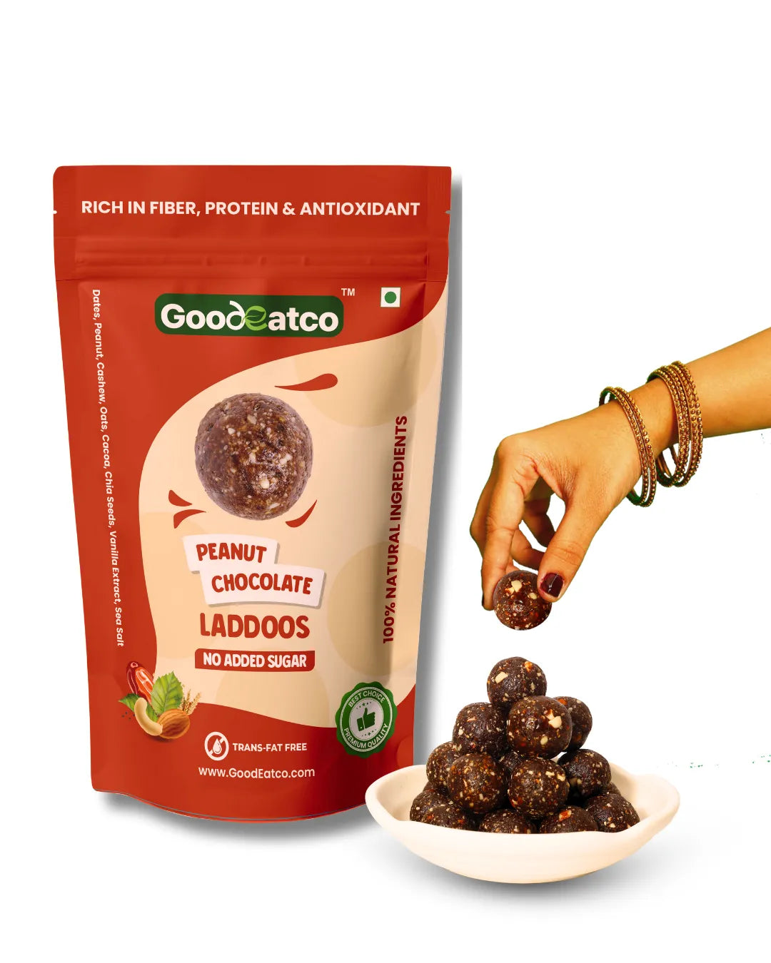 Peanut Chocolate Laddoos  - 180g