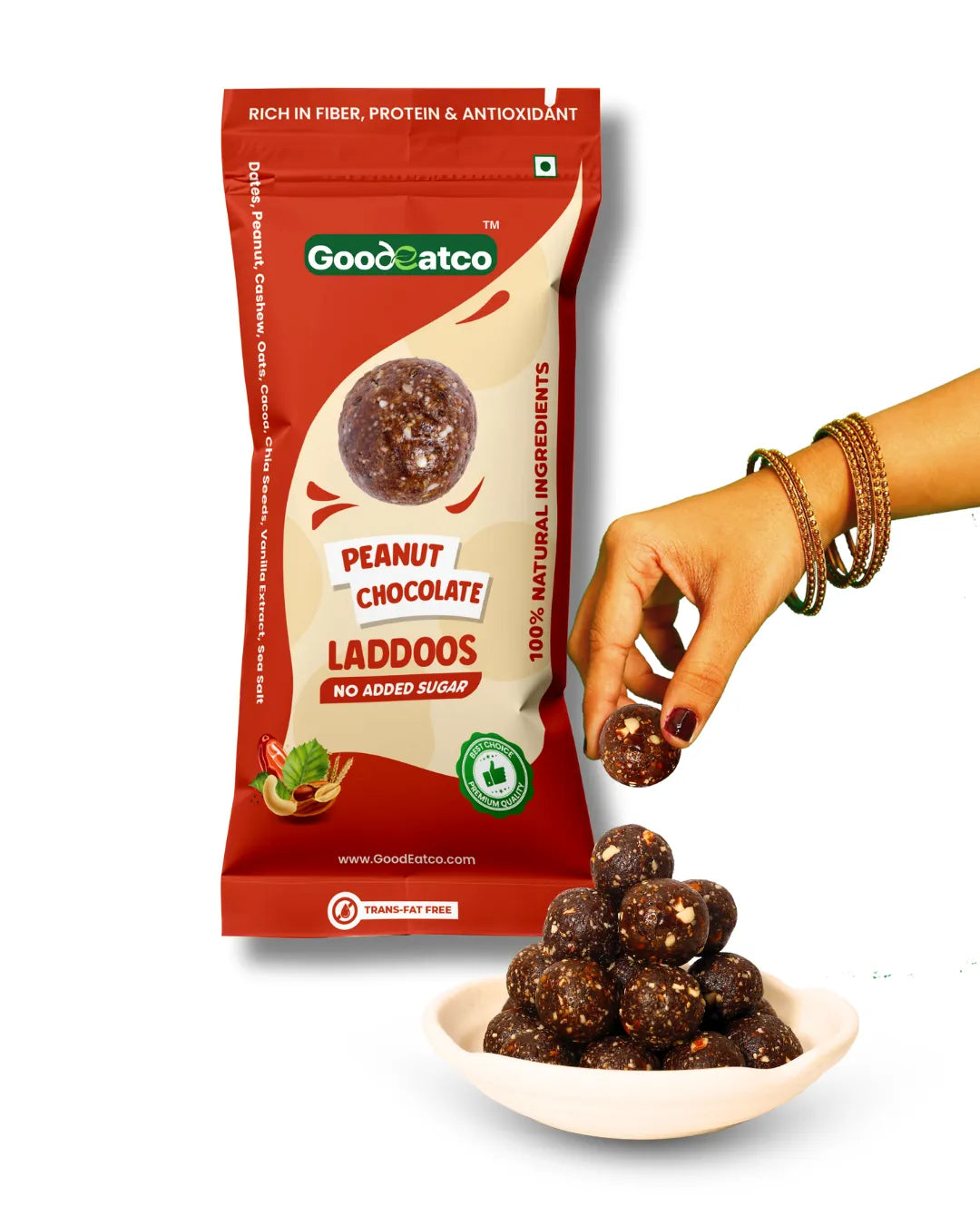 Peanut Chocolate Laddoos  - 40g