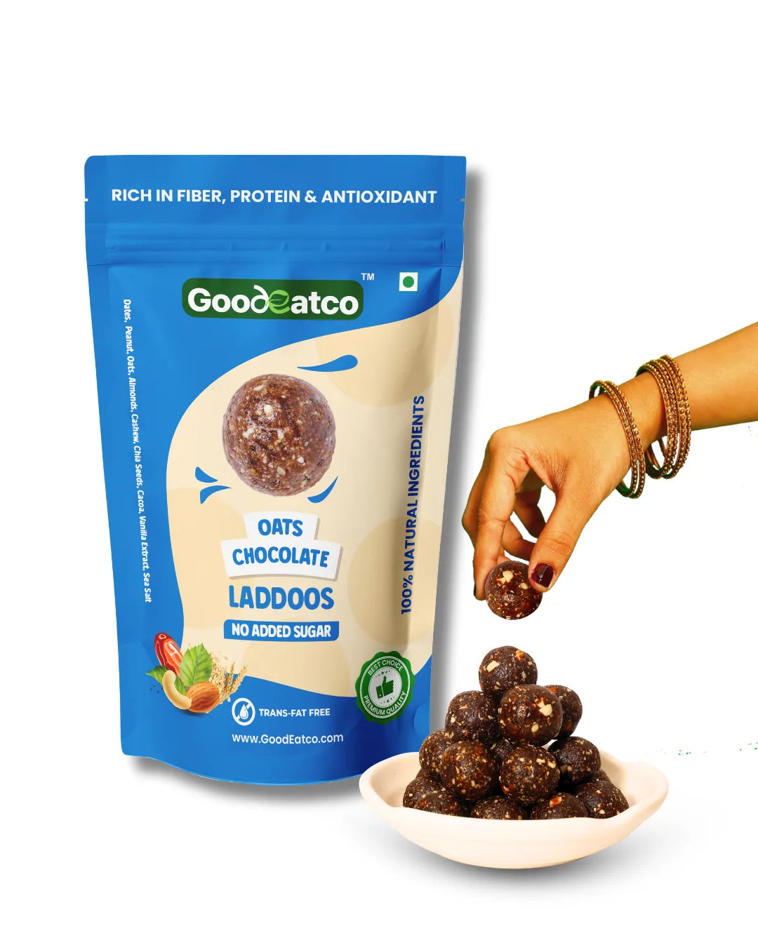 Oats Chocolate Laddoos  - 180g