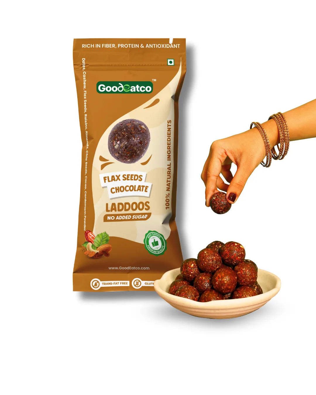 Flax Seeds Chocolate Laddoos  - 40g