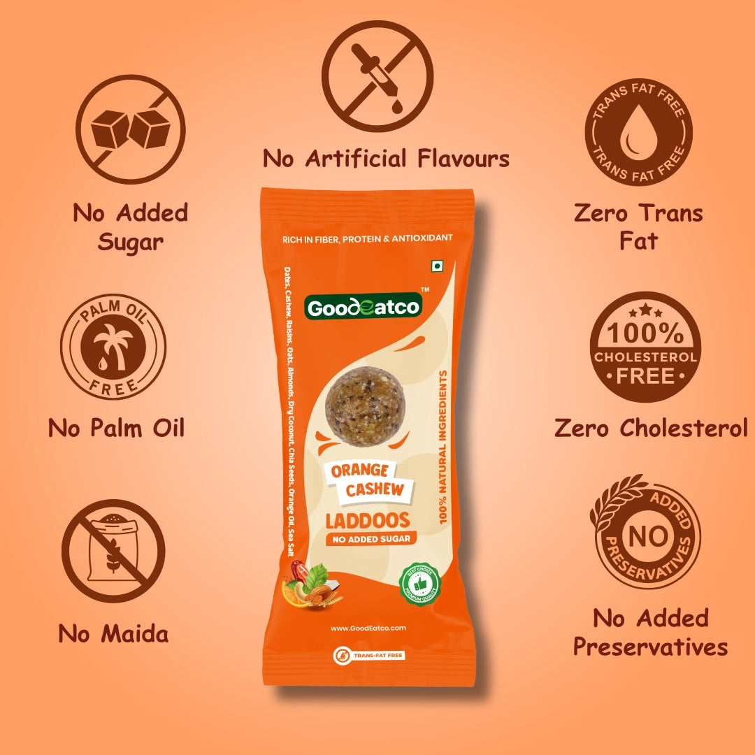 Orange Cashew Laddoos  - 40g