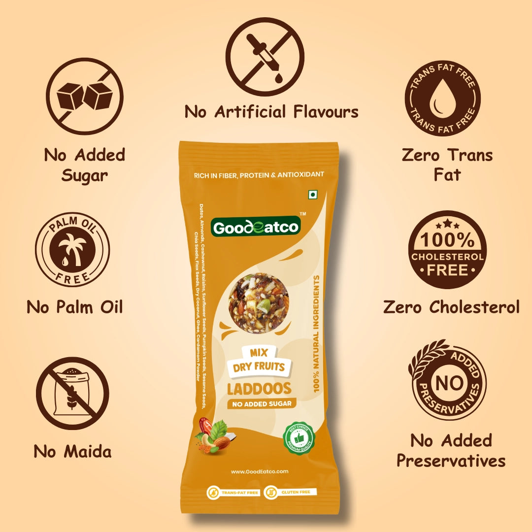 Mix Dry Fruits Laddoos  - 40g